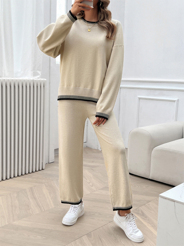 Fashion Knitted Long Pants Outfit