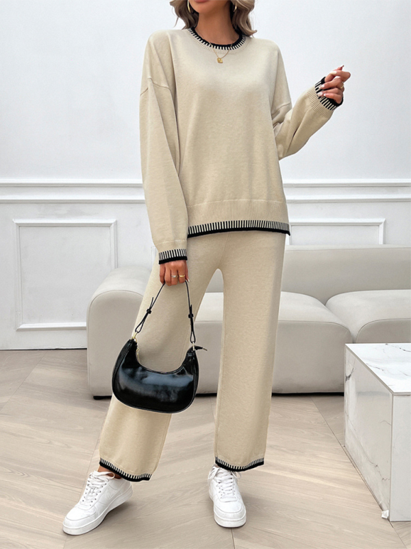 Fashion Knitted Long Pants Outfit