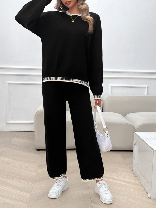 Fashion Knitted Long Pants Outfit