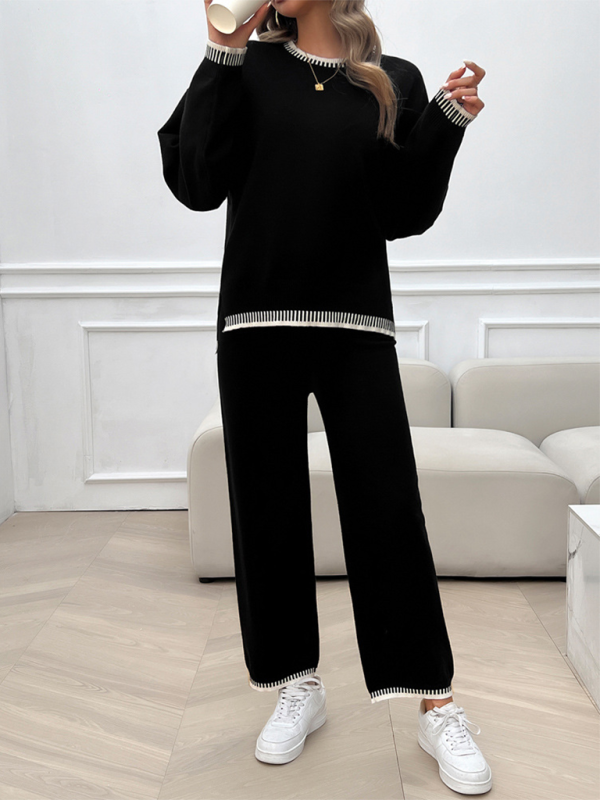 Fashion Knitted Long Pants Outfit