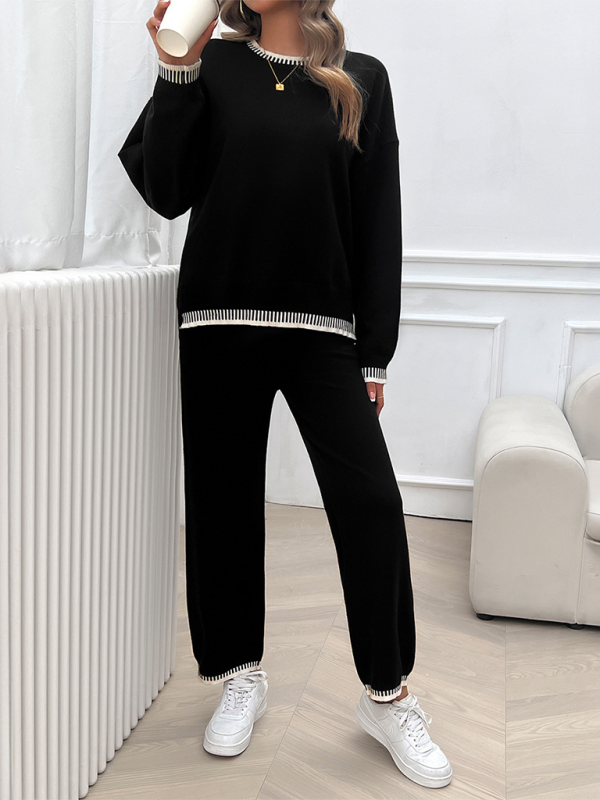 Fashion Knitted Long Pants Outfit