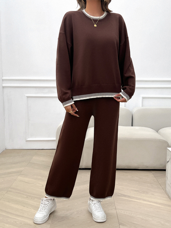 Fashion Knitted Long Pants Outfit