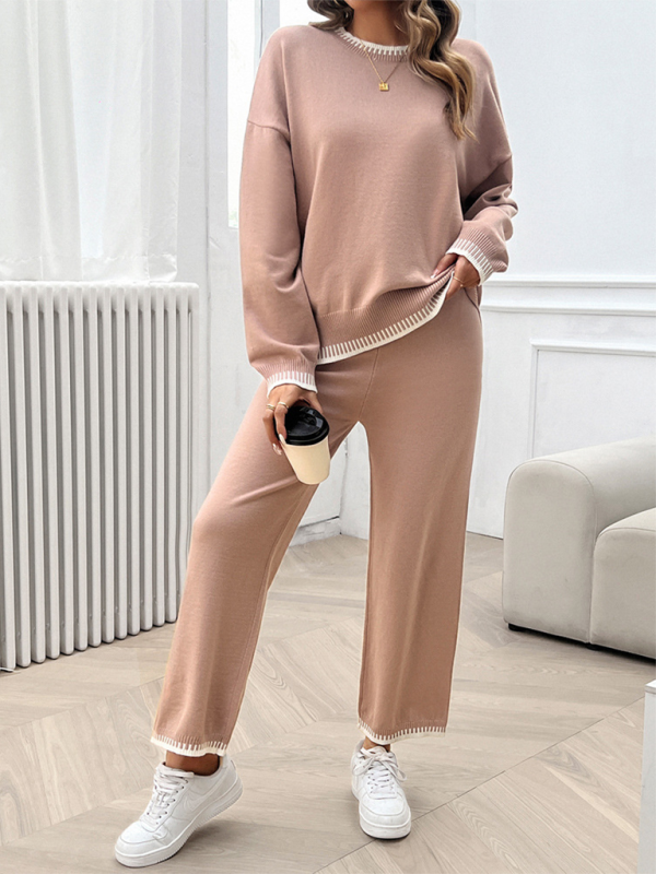 Fashion Knitted Long Pants Outfit