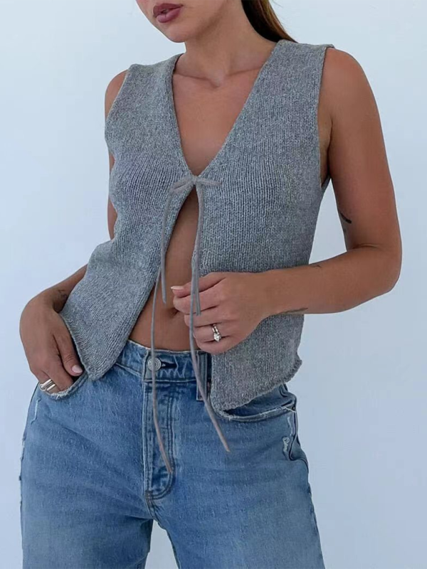 New Comfy Rope Woollen Vest for Women