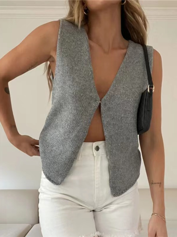 New Comfy Rope Woollen Vest for Women