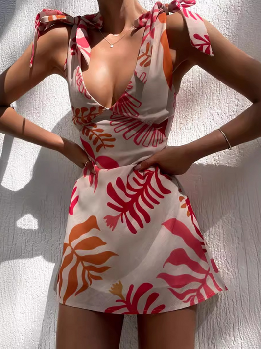 New Printed Short Dress