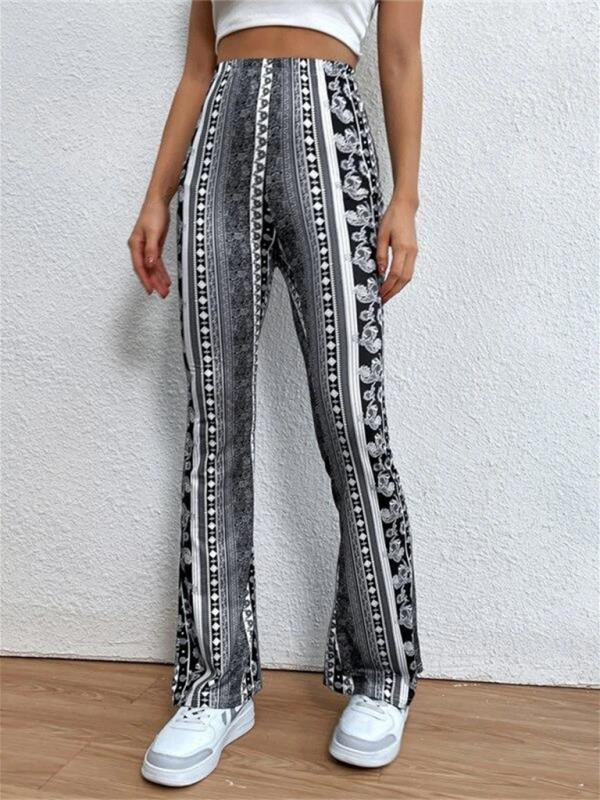 Boho Printed Skinny Casual Trousers