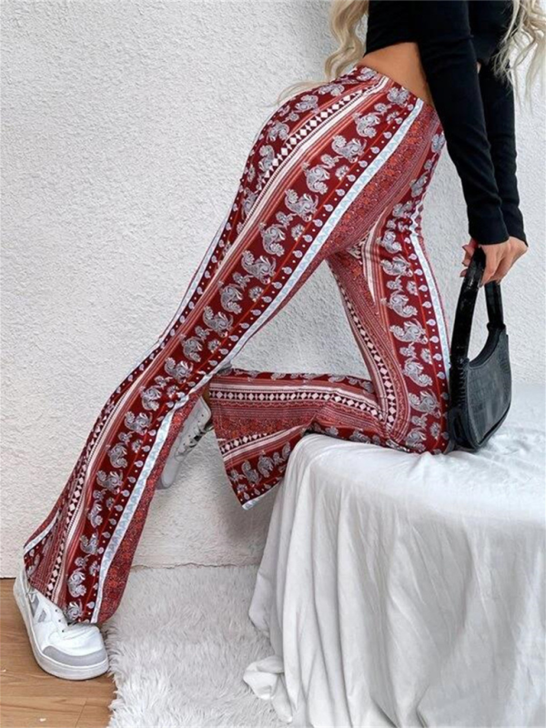 Boho Printed Skinny Casual Trousers