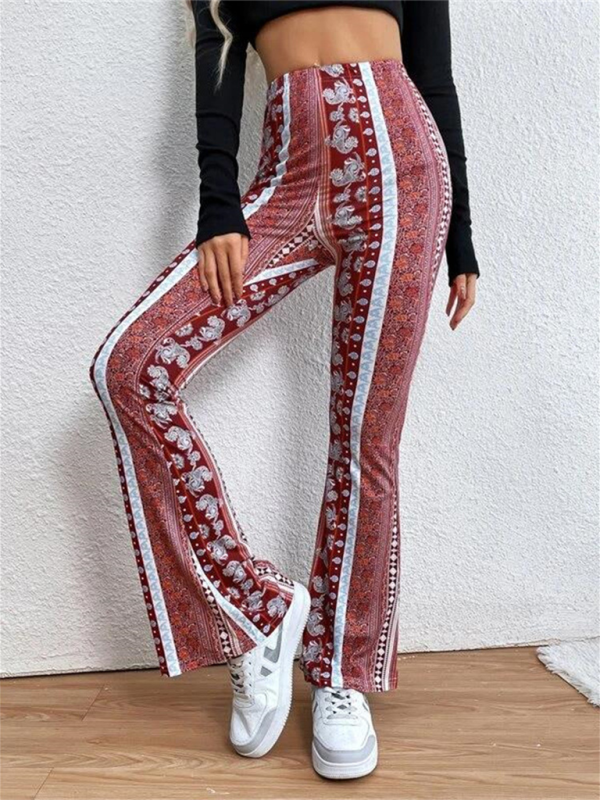 Boho Printed Skinny Casual Trousers