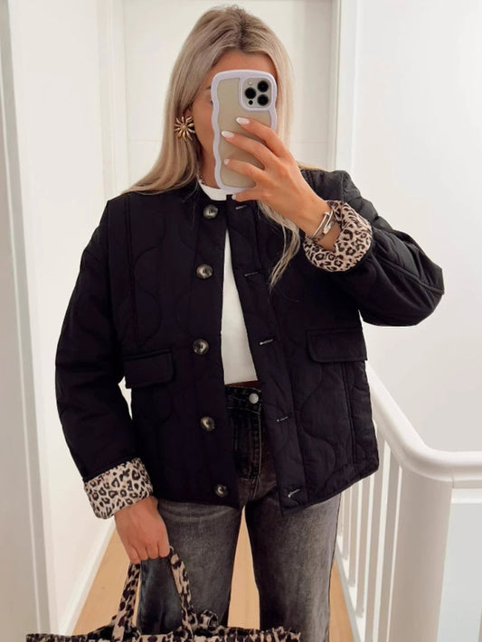 Quilted Button Cotton Jacket