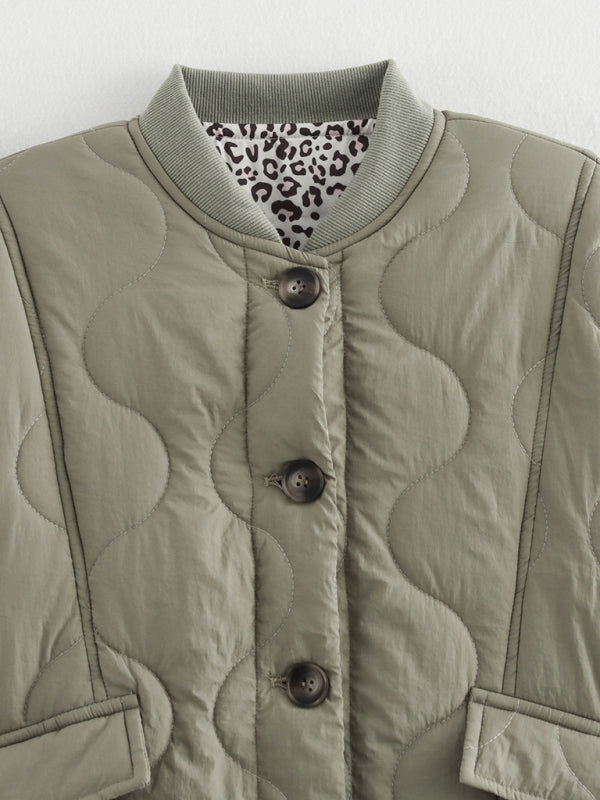 Quilted Button Cotton Jacket