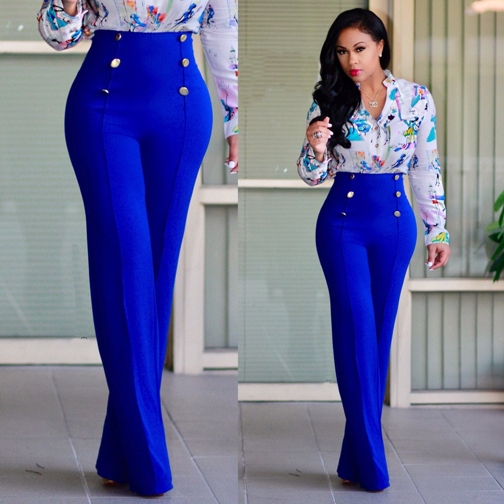 High-Waist Long Trousers