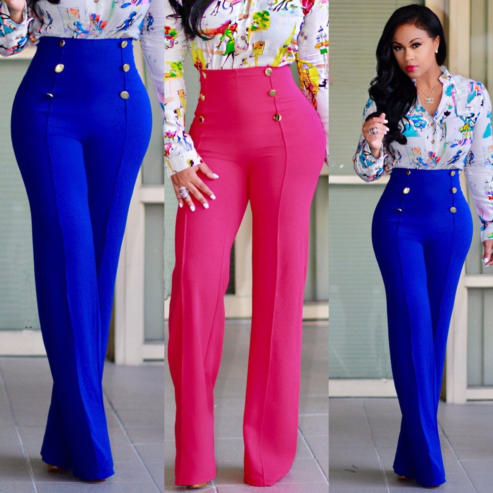 High-Waist Long Trousers