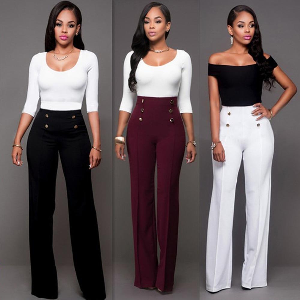 High-Waist Long Trousers