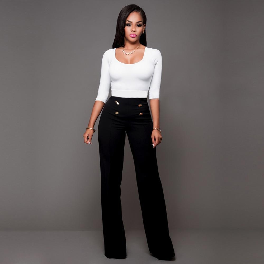 High-Waist Long Trousers