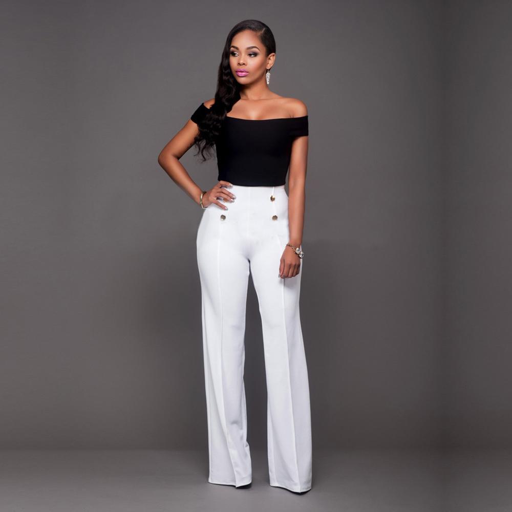 High-Waist Long Trousers